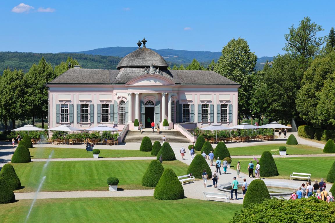 Der barocke Gartenpavillon in der Parkanlage des Stifts Melk
