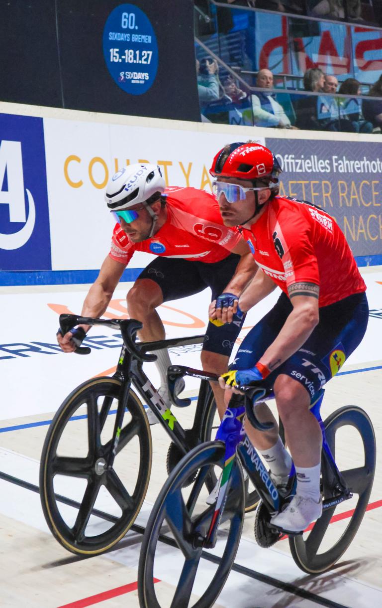 Michele Scartezzini (links) und Simone Consonni (rechts) auf dem Weg zum Sieg bei den Sixdays