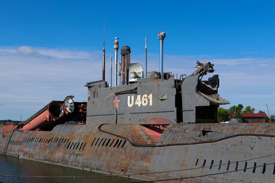Wendepunkt der Fahrradtour war das Maritime Museum mit dem sowjetischen U-Boot U-461 im Haupthafen von Peenemünde. Es ist der größte jemals gebaute konventionell betriebene U-Raketen-Kreuzer