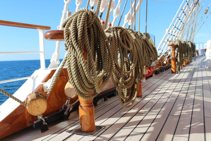 Ganz schön viel Tauwerk auf dem Großsegler Sea Cloud Spirit